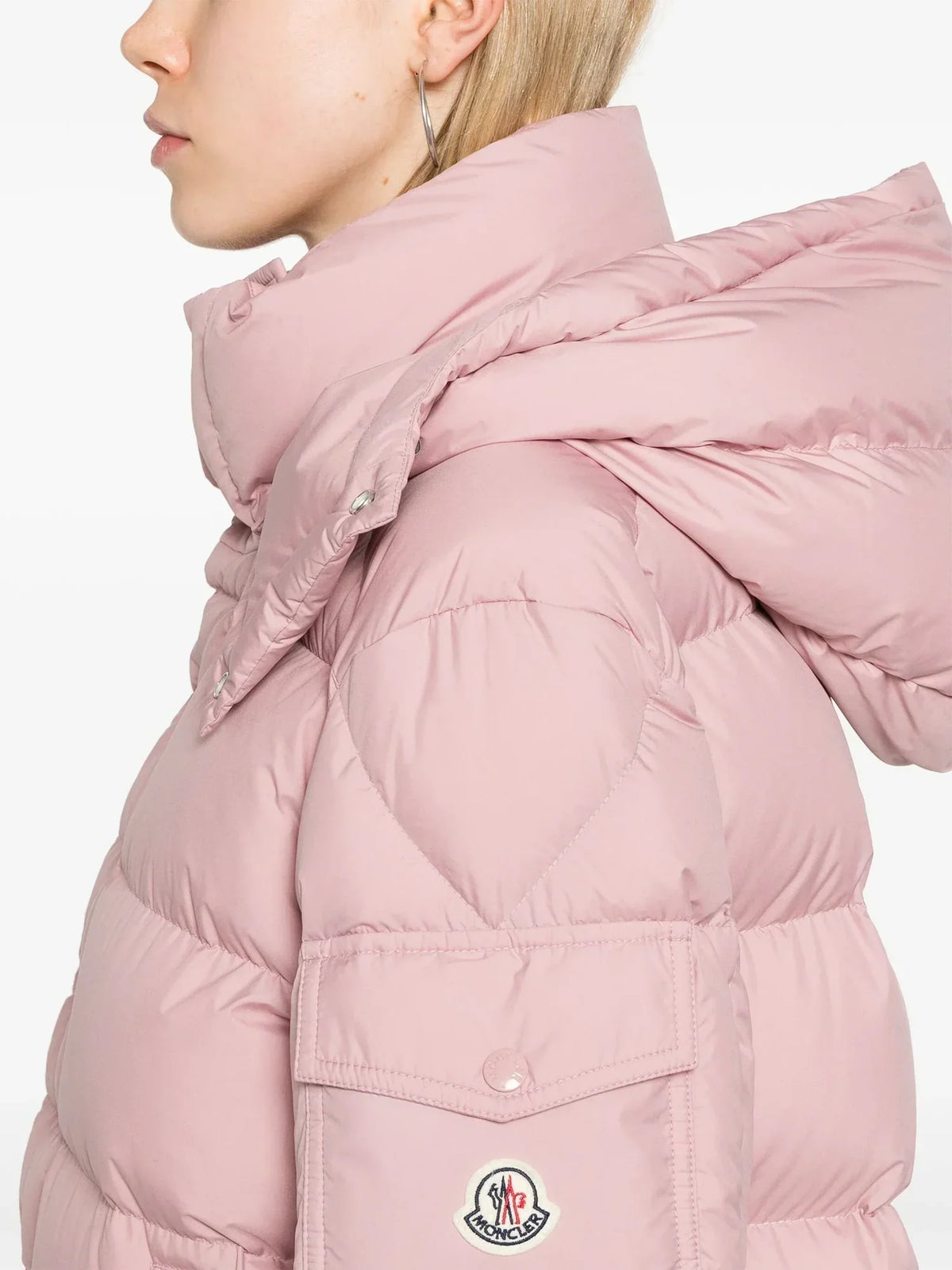 Moncler Maya 70th Anniversary Short Down Jacket — Pink