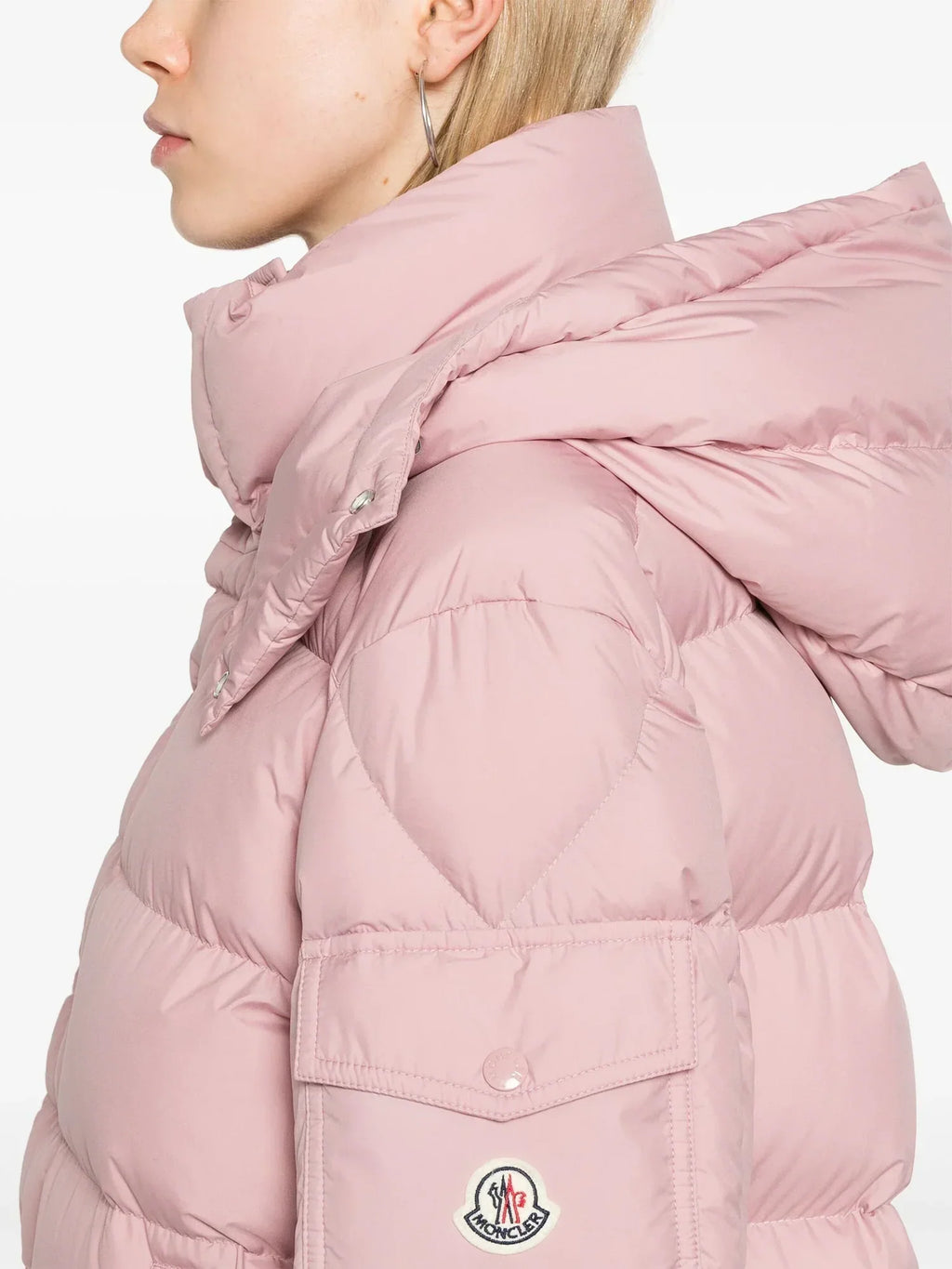 Moncler Maya 70th Anniversary Short Down Jacket — Pink