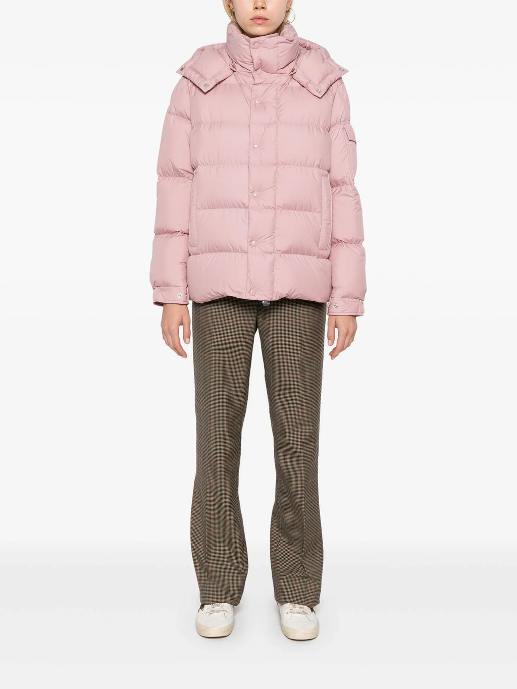 Moncler Maya 70th Anniversary Short Down Jacket — Pink