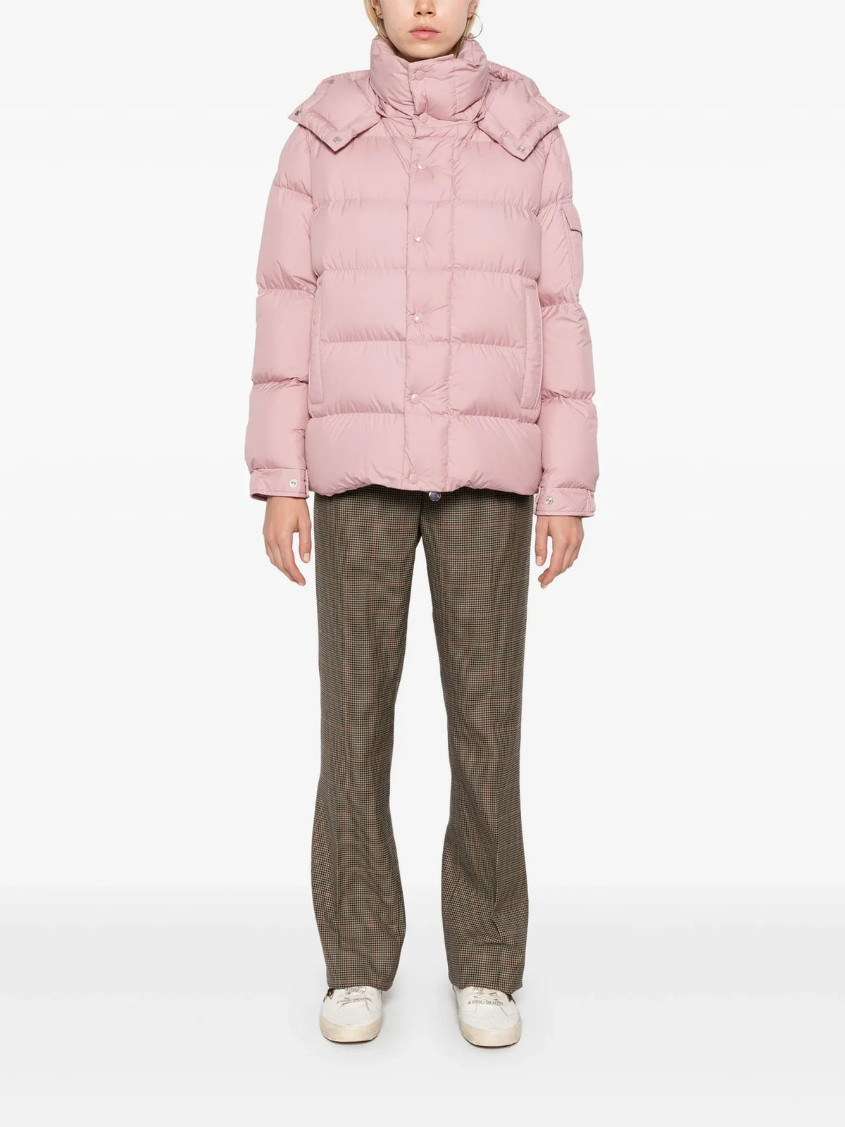 Moncler Maya 70th Anniversary Short Down Jacket — Pink