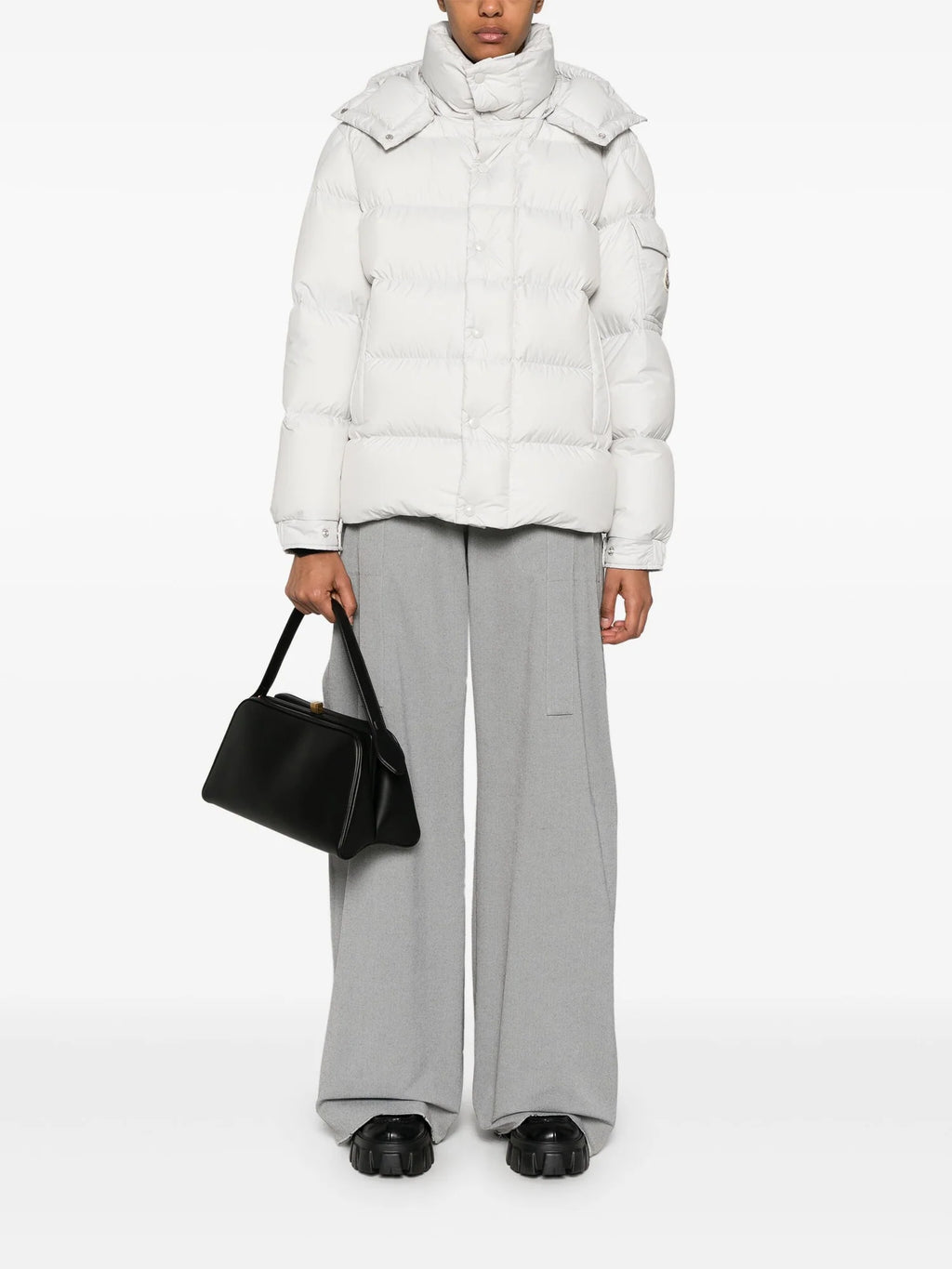 Moncler Maya 70th Anniversary Short Down Jacket — White
