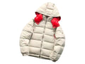 Moncler Poirier Down Jacket — White & Red