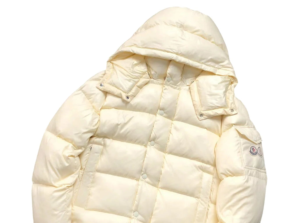 Moncler Maya 70th Anniversary Down Jacket — Cream