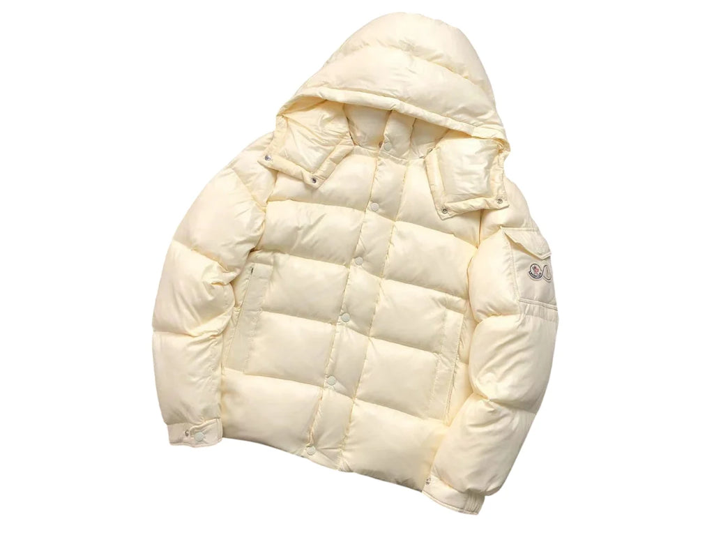 Moncler Maya 70th Anniversary Down Jacket — Cream