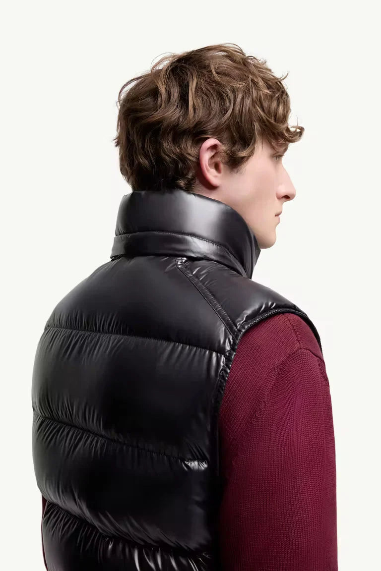 Moncler Hooded Down Vest — Black